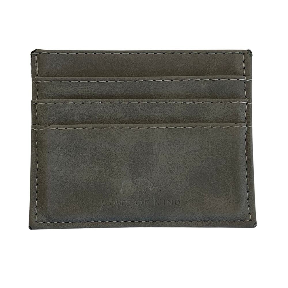 M3-34(5) STATE OF MIND Vegan Leather Card Holder Gray